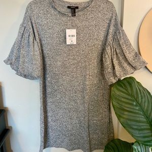 •NWT• Grey Puff Sleeve Dress